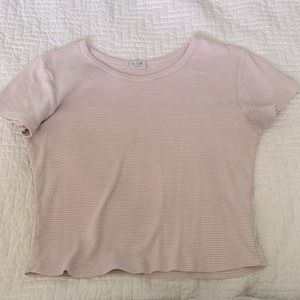 Brandy Melville pink stripped shirt. Worn 2 times